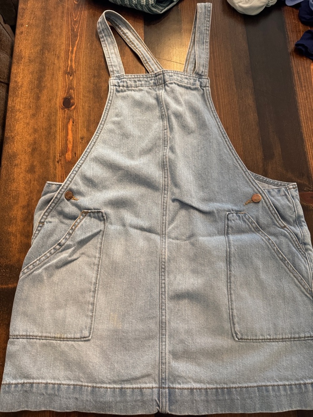 Universal Thread Light Blue Denim Pinafore Dress